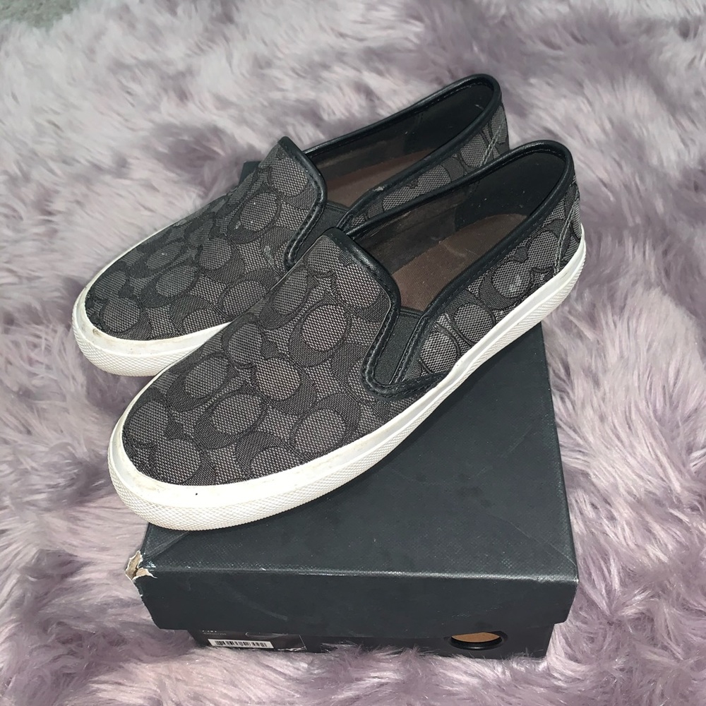 Black Coach canvas shoes